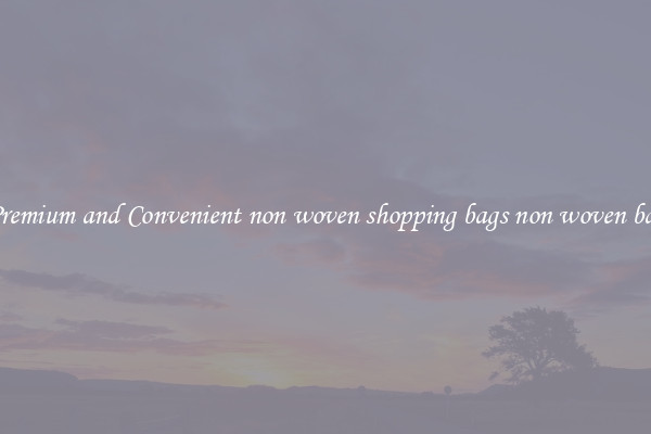Premium and Convenient non woven shopping bags non woven bag