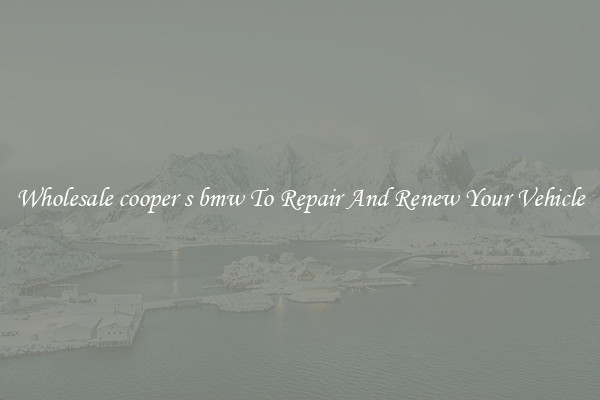Wholesale cooper s bmw To Repair And Renew Your Vehicle