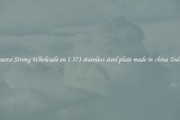 Source Strong Wholesale en 1.373 stainless steel plate made in china Today
