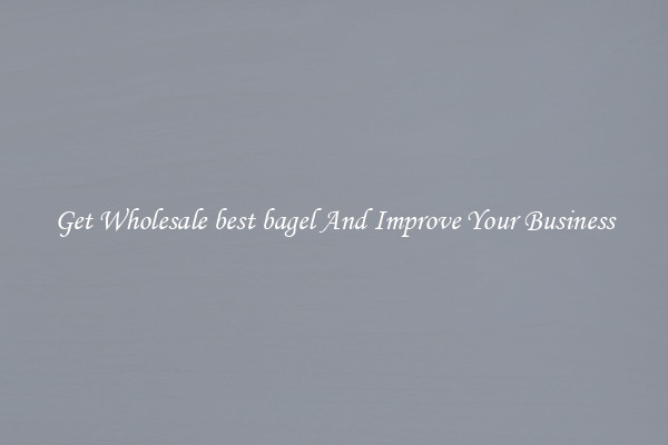 Get Wholesale best bagel And Improve Your Business
