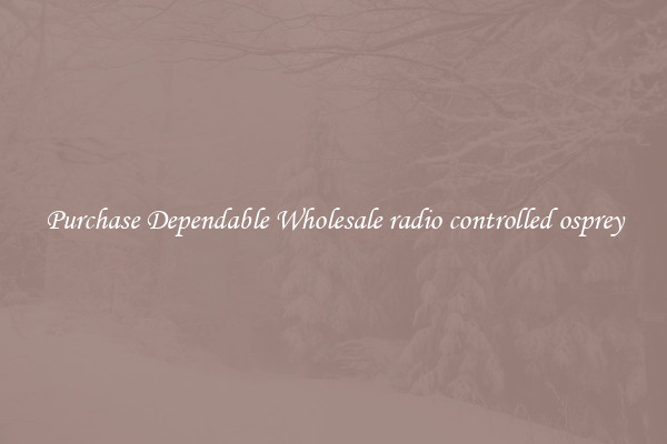 Purchase Dependable Wholesale radio controlled osprey
