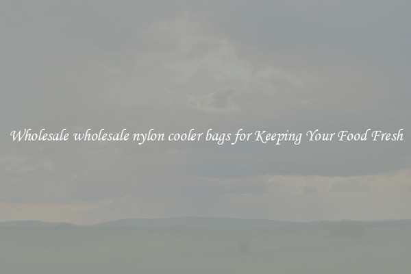 Wholesale wholesale nylon cooler bags for Keeping Your Food Fresh