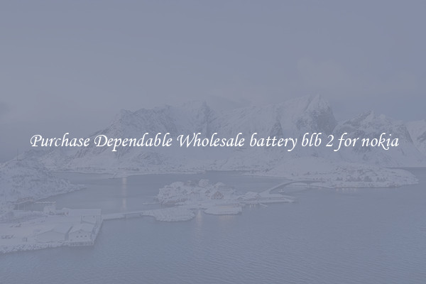Purchase Dependable Wholesale battery blb 2 for nokia