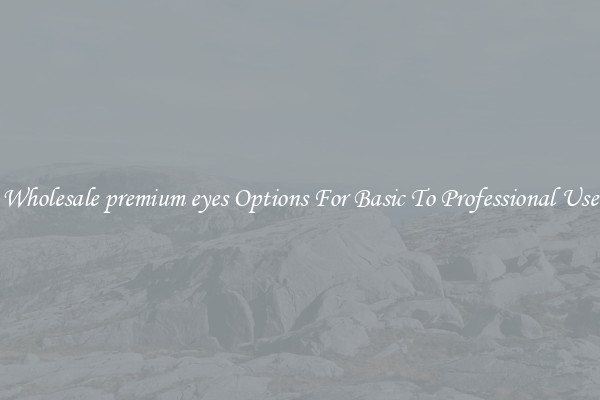 Wholesale premium eyes Options For Basic To Professional Use