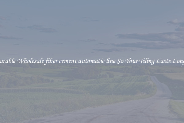 Durable Wholesale fiber cement automatic line So Your Tiling Lasts Longer