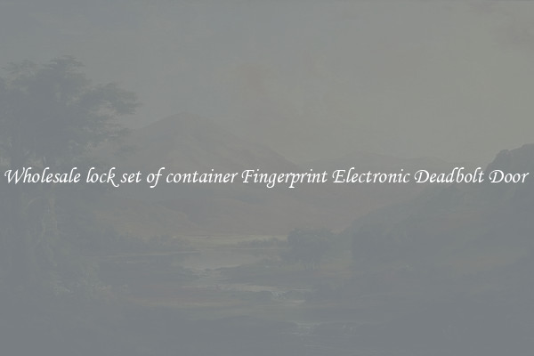Wholesale lock set of container Fingerprint Electronic Deadbolt Door 