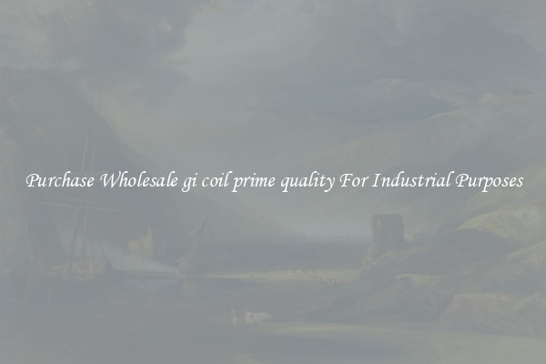 Purchase Wholesale gi coil prime quality For Industrial Purposes