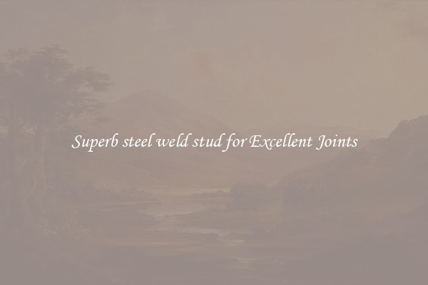 Superb steel weld stud for Excellent Joints