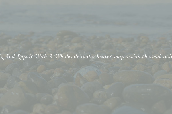 Fix And Repair With A Wholesale water heater snap action thermal switch